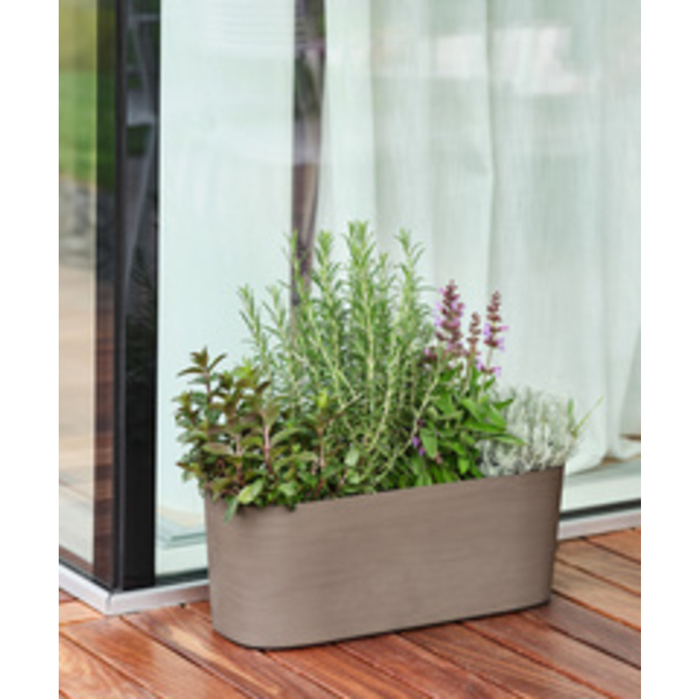 TERA Jardinière 'Paros', largeur: 500 mm, black