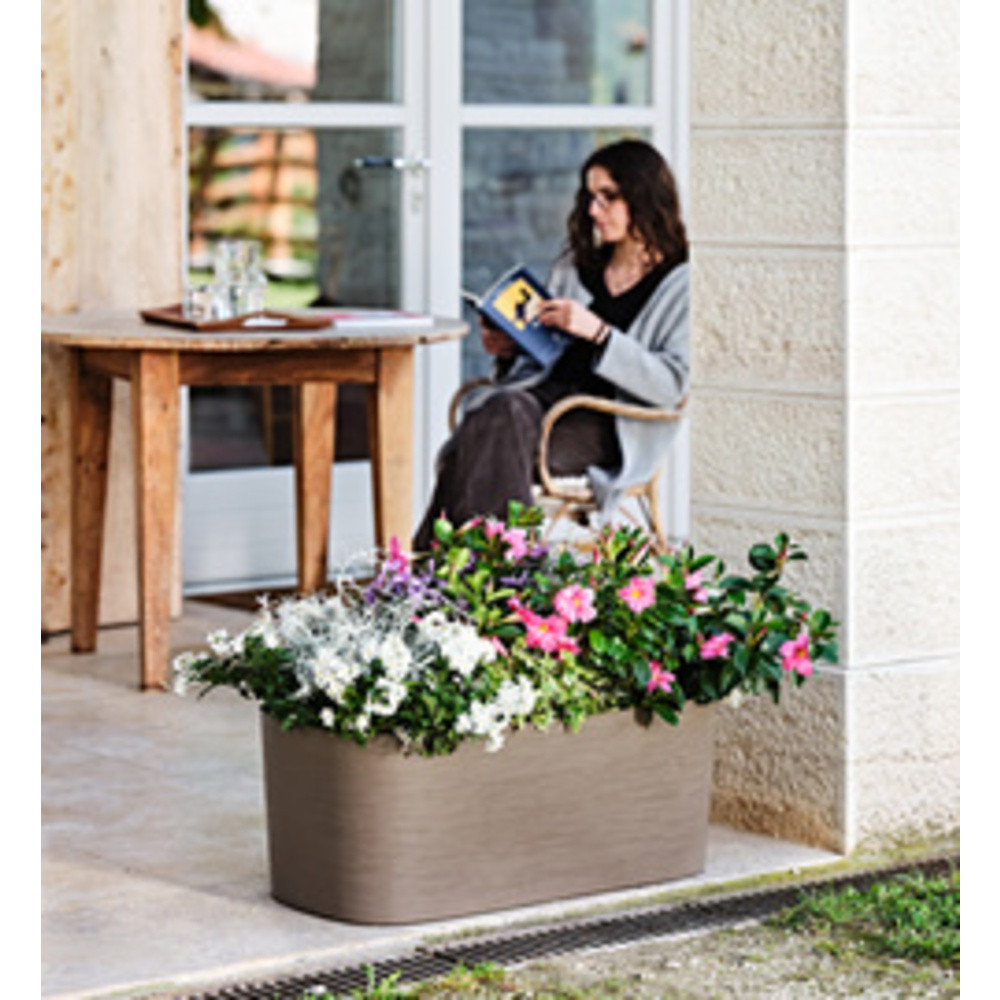 TERA Jardinière 'Kos', largeur: 780 mm, black