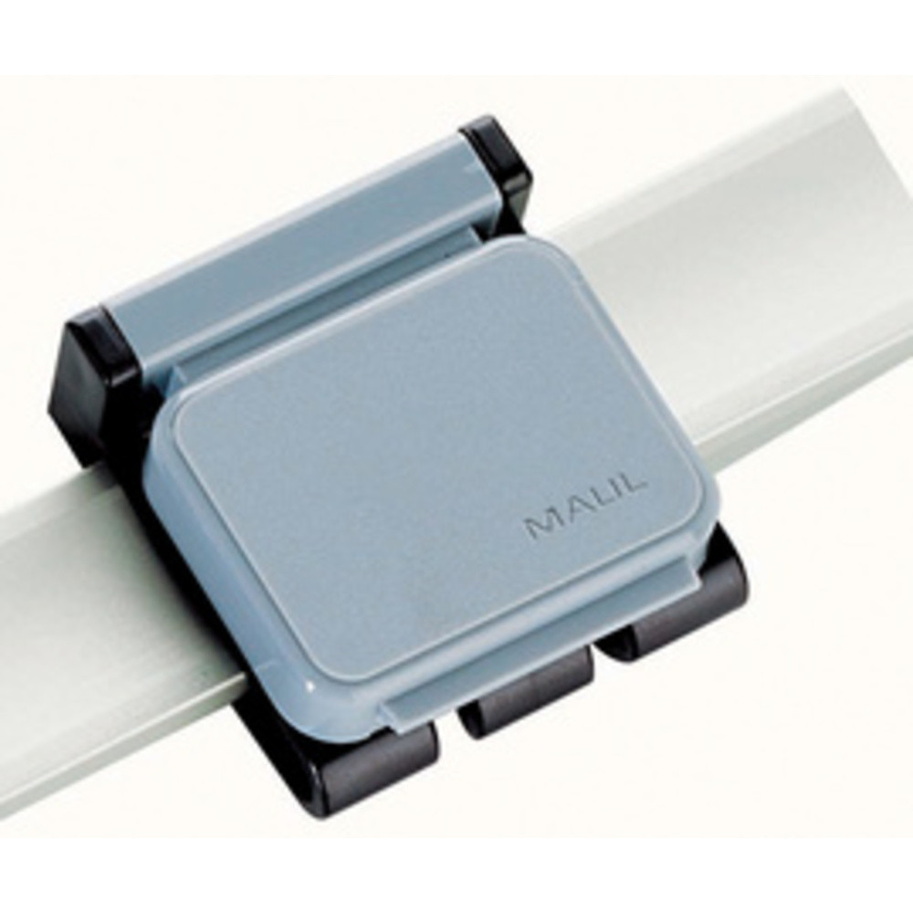 Clip magnétique, pour système de porte-plans, gris