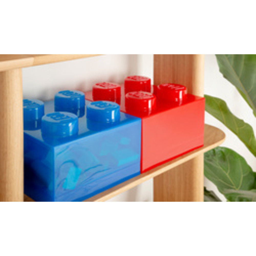 Brique de rangement STORAGE BRICK 4 TOP LID, bleu