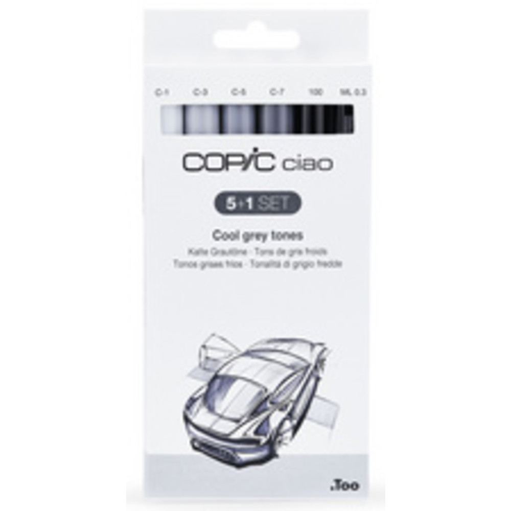 Kit de marqueurs ciao 5+1 couleurs grises