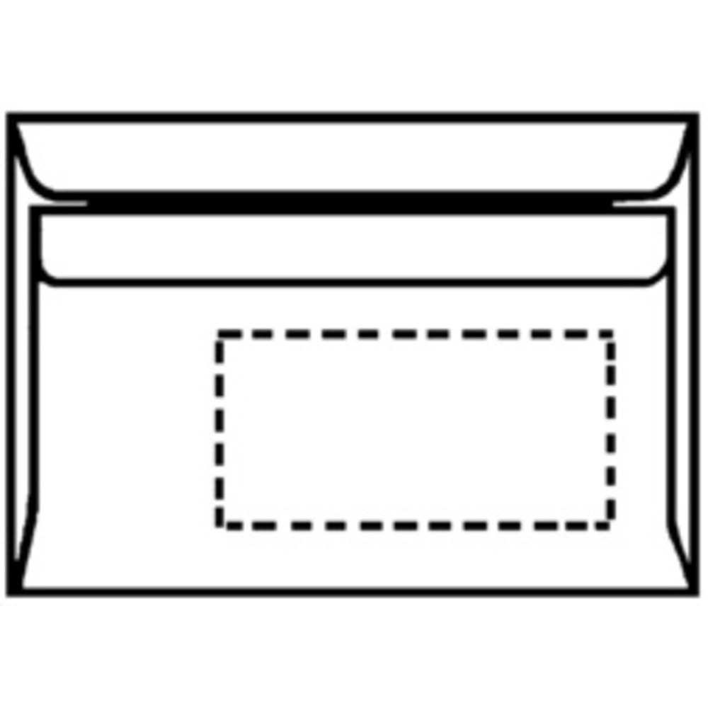 Envellope, format long, sans fenêtre, blanc