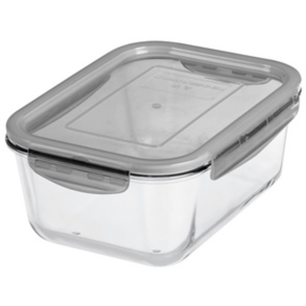 GASTROMAX Bote de conservation en verre, 1,6 litre, gris