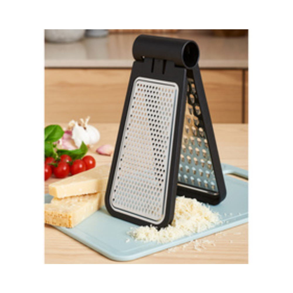 GASTROMAX Râpe pliante, 2 faces, acier inoxydable / noir