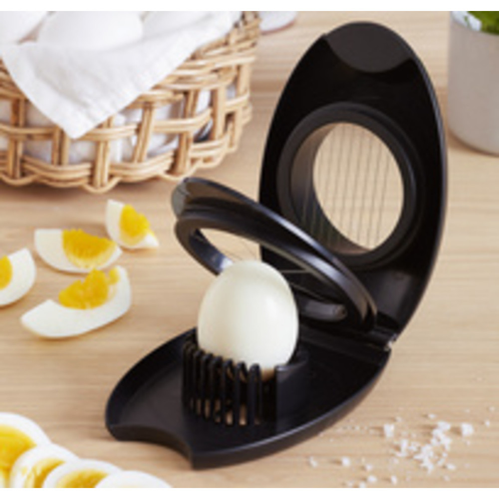 GASTROMAX Coupe-oeuf combin 2-en-1, noir