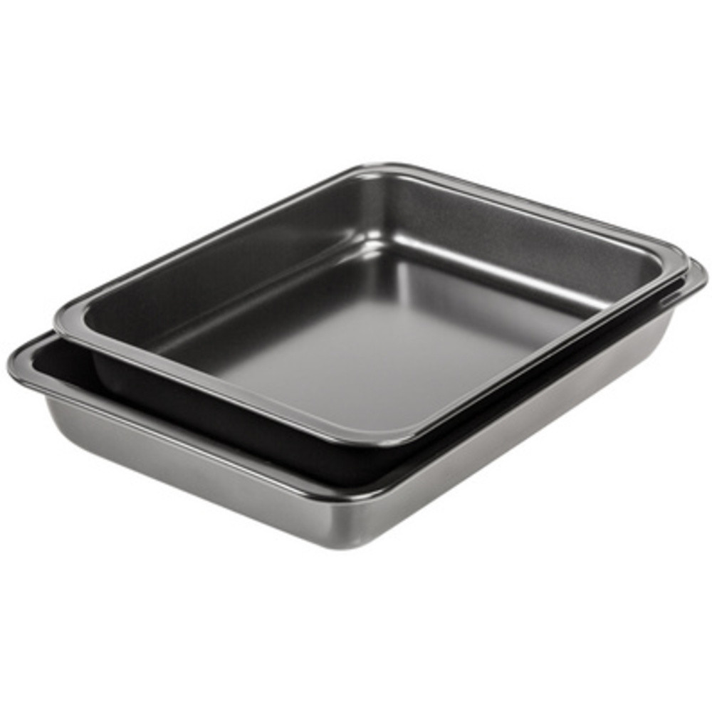 GASTROMAX Set de plats  four, en acier carbone, noir
