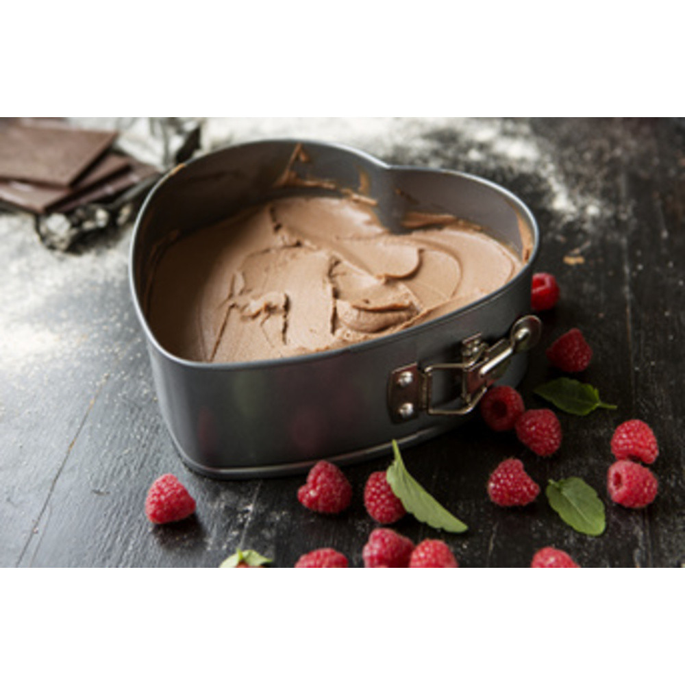 GASTROMAX Moule  manqu coeur, en acier carbone, gris