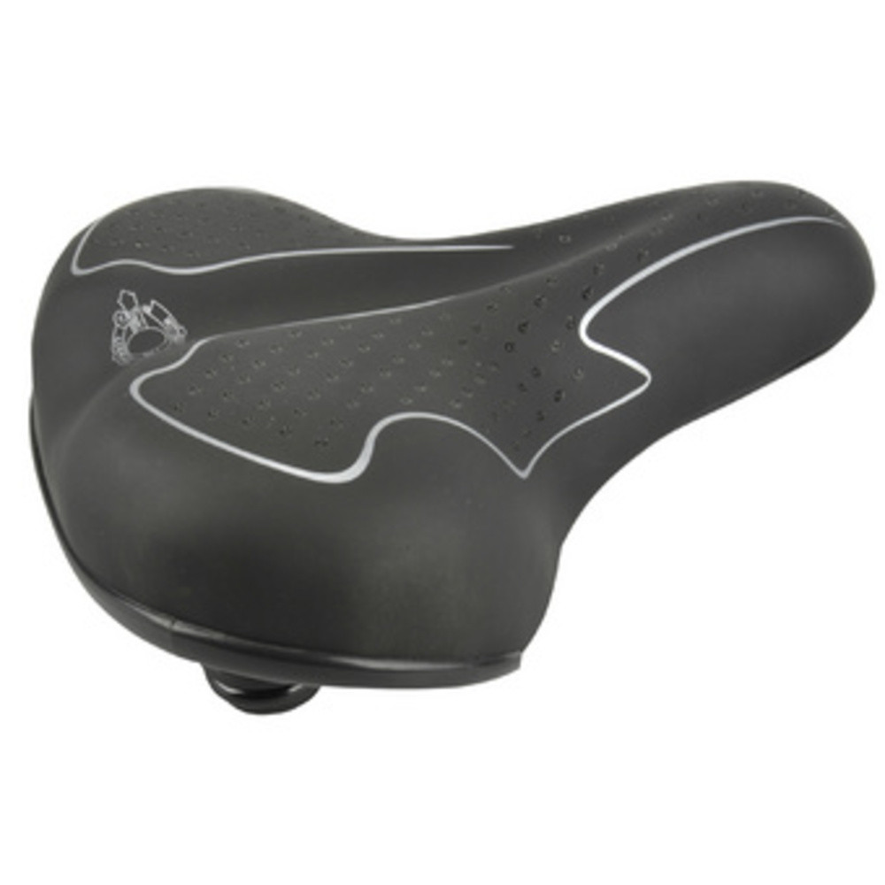FISCHER Selle pour vlo de randonne Elastomer, noir / blanc