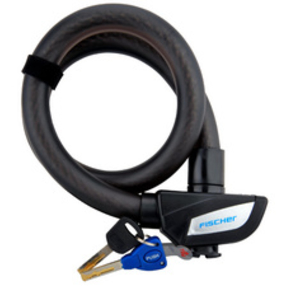 FISCHER Cble antivol pour vlo, longueur : 850 mm, noir