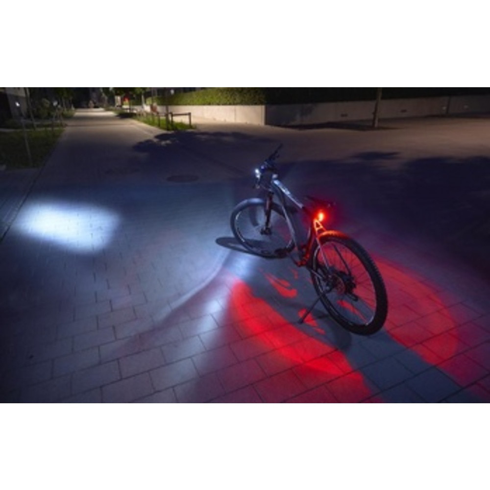 FISCHER Kit d'clairage LED USB pour vlo TWIN, rechargeable