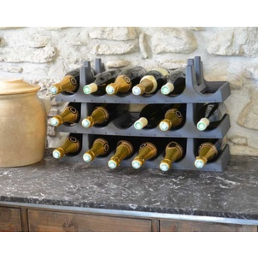 Set de supports pour bouteilles, anthracite