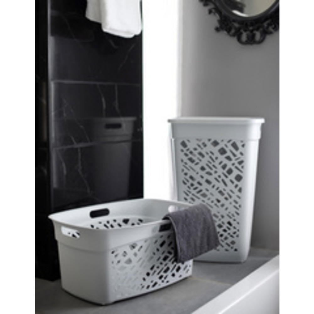 Corbeille à linge ALMERIA, 45 litres, PP, gris