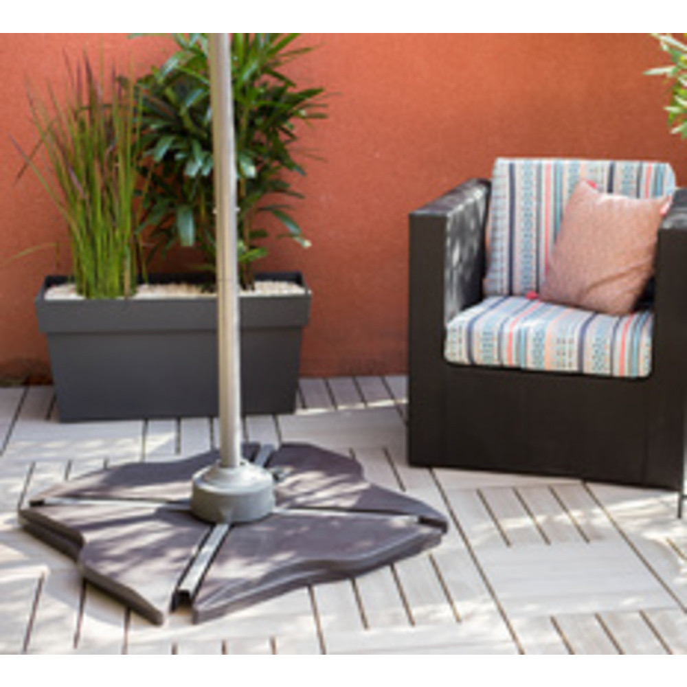 Lest en béton pour parasol, 12 kg, gris foncé