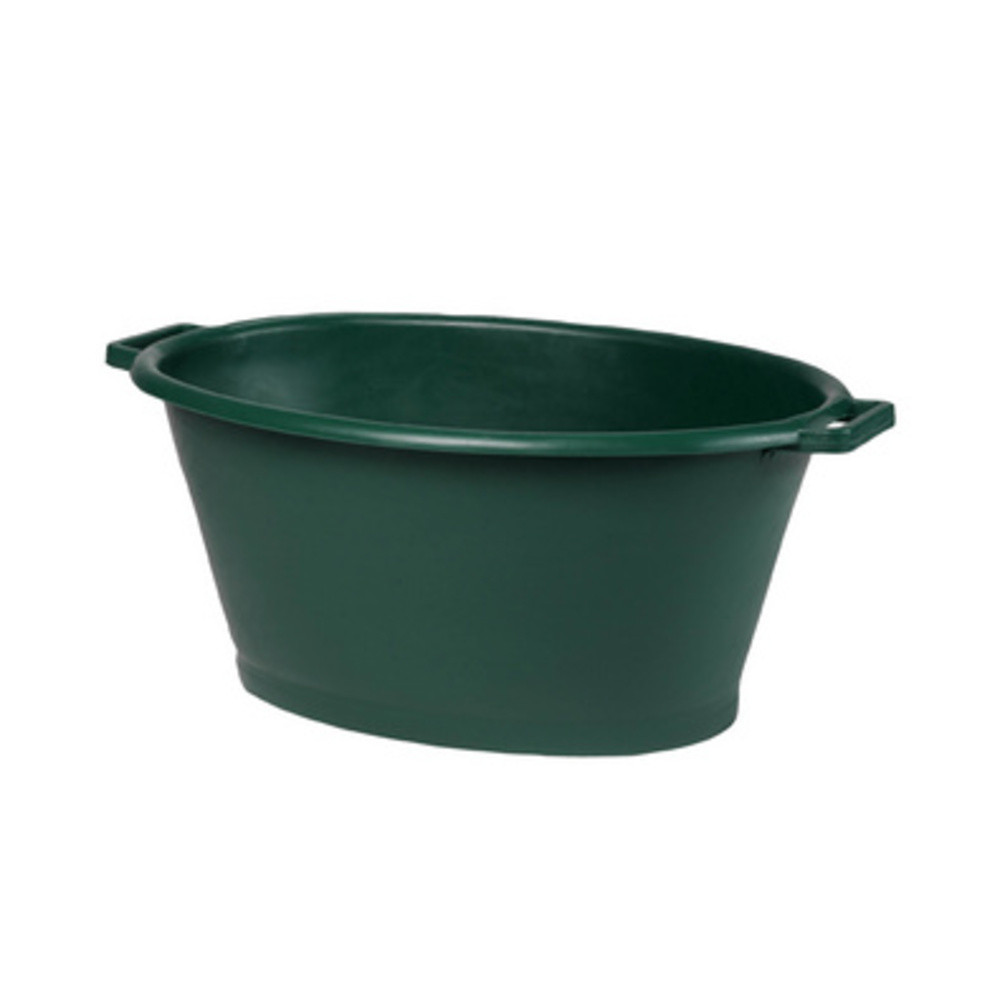 Baquet oval, 70 litres, plastique, vert
