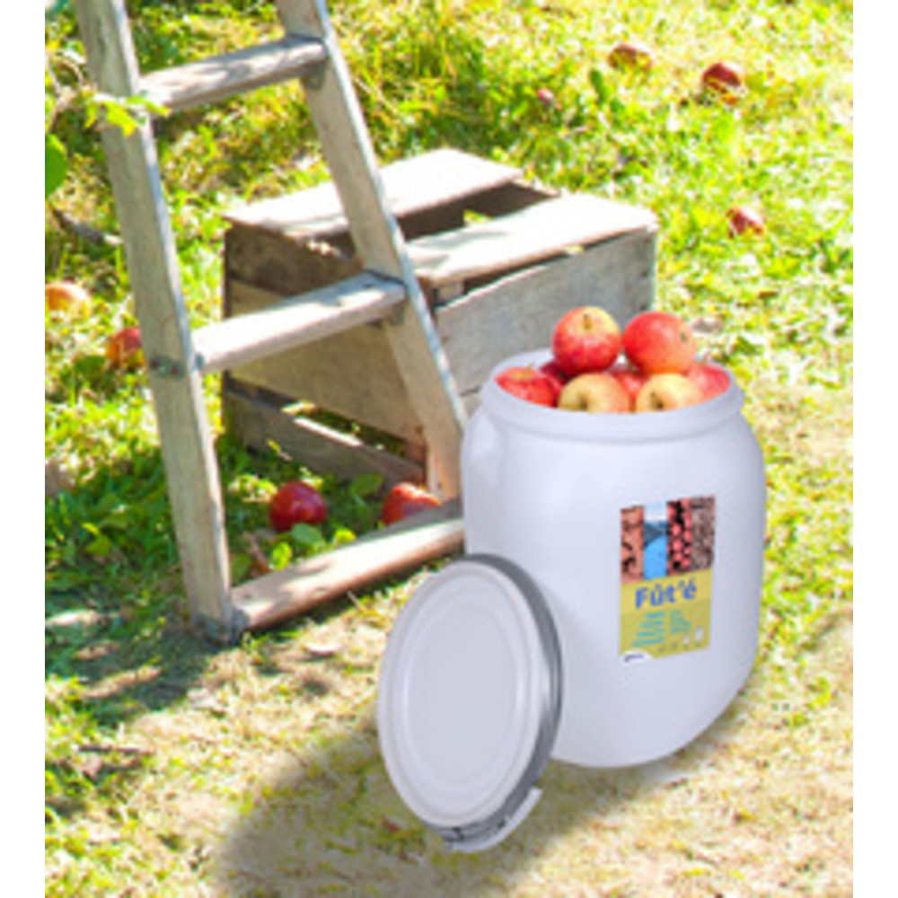 Fût de stockage, 50 litres, plastique, blanc
