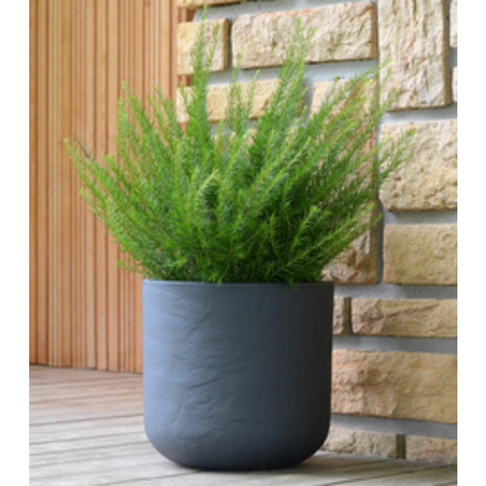 Pot de fleurs Rond 40 cm EDA Volcania Up 325 IntérieurExtérieur Décor Pierre Ø 385 x H 368 cm Calcaire