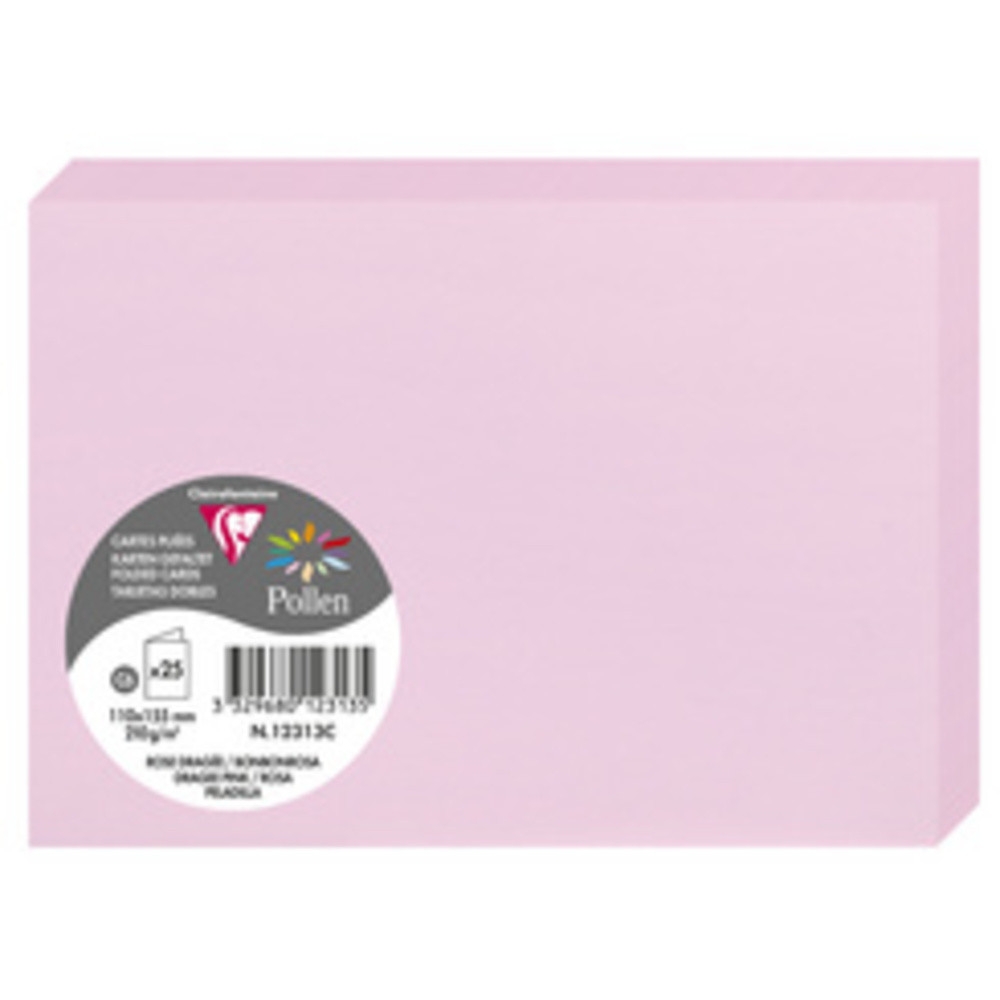 POLLEN BY CLAIREFONTAINE Carte double C6, blanc iris