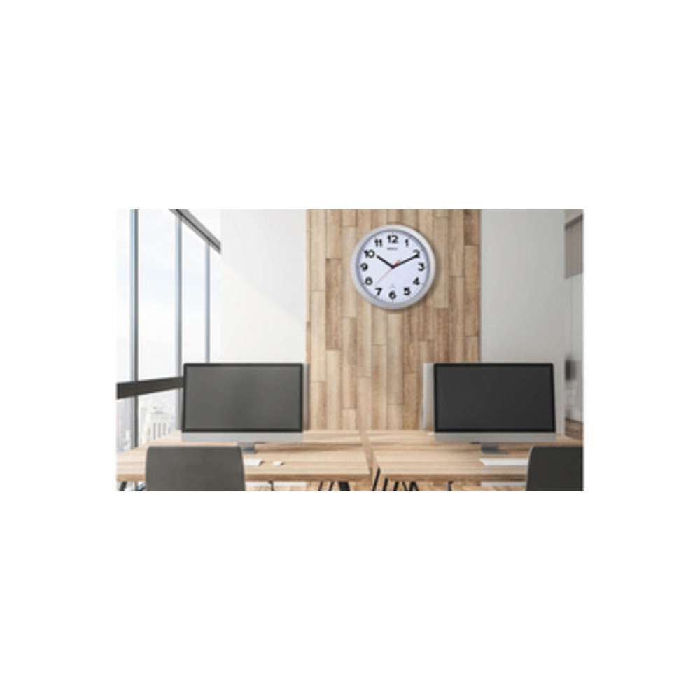 Horloge murale radioguidée MAULstep, argent