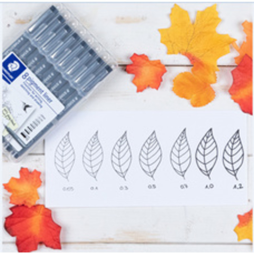 Etui 8 feutres Pigment Liner 308 pointes assorties - vue 2