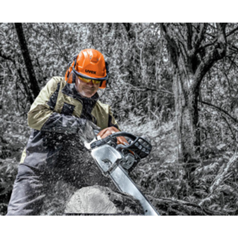 Casque de sécurité pheos forestry, orange