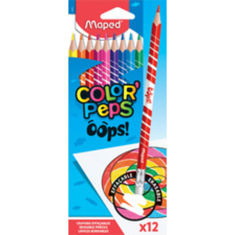 Maped Crayon de couleur triangulaire COLOR PEPS effaçable étui de 24 pièces 24x - vue 2