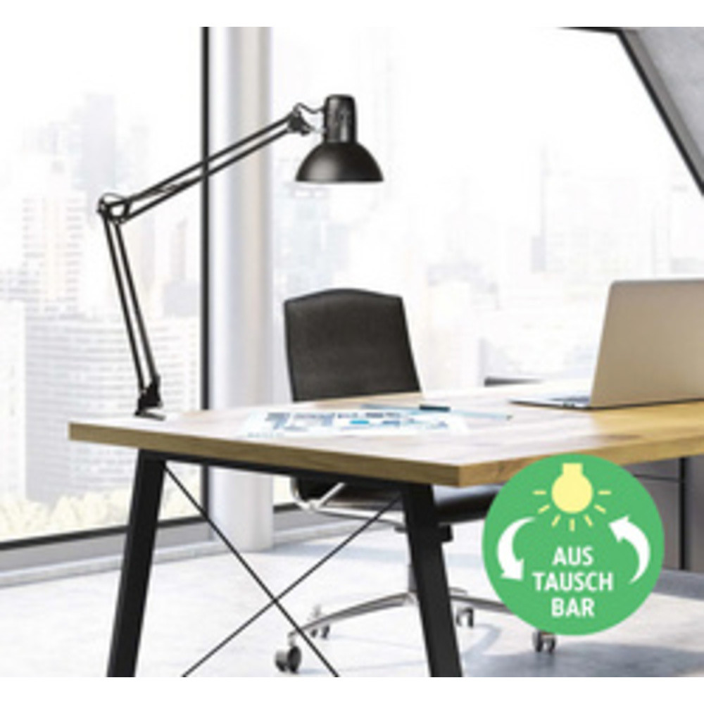 Lampe de bureau à LED MAULstudy, pince, noir