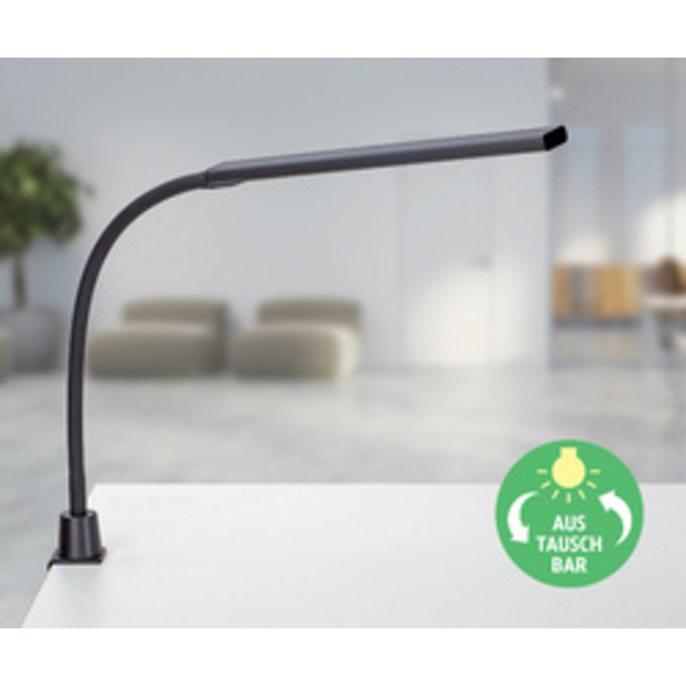 Lampe de bureau à LED MAULpirro, avec pince, blanc