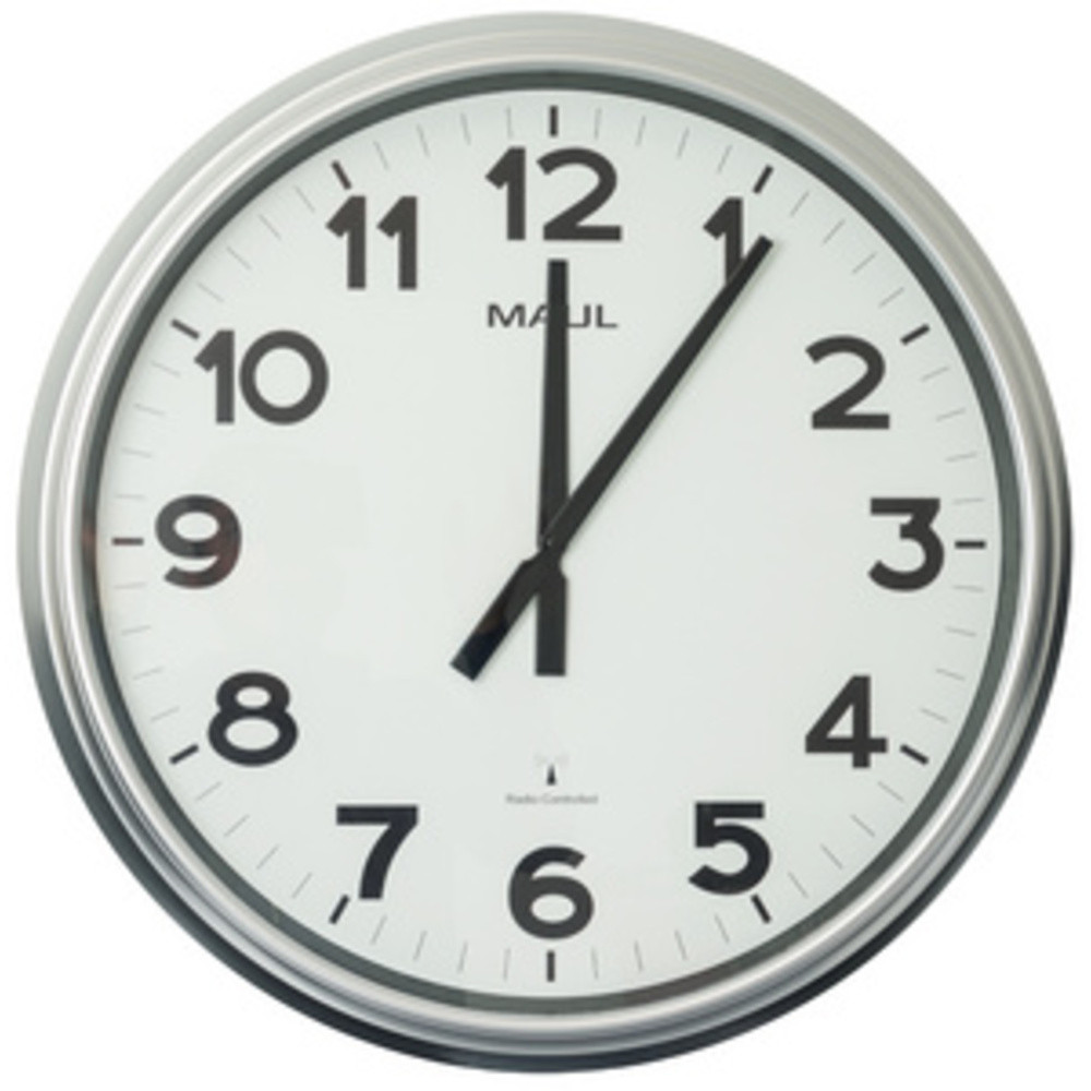 Horloge murale/radio MAULride, diamètre: 610 mm, argent