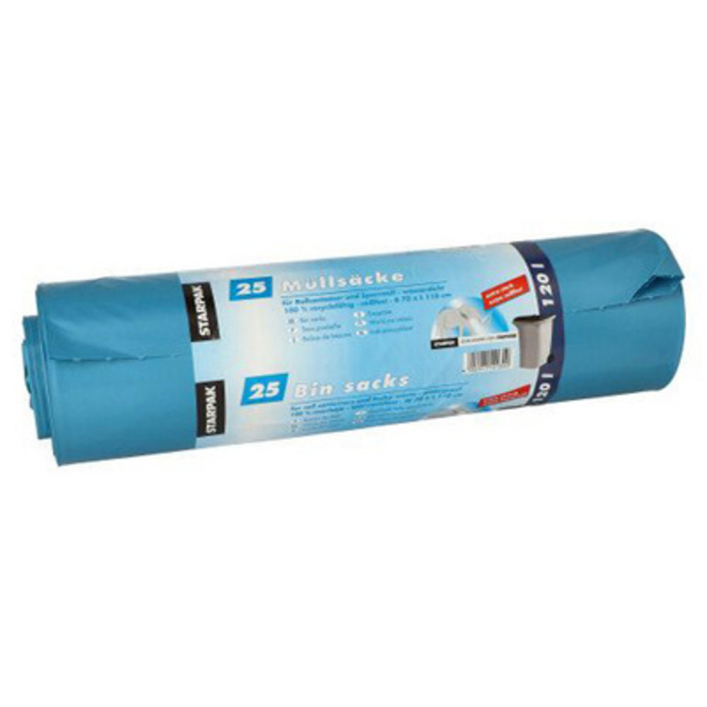 Sac poubelle LDPE, 120 litres, jaune