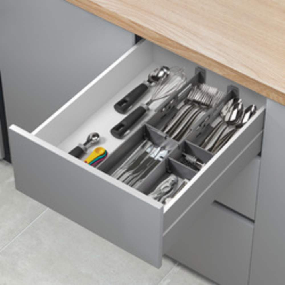 Organiseur de tiroir Multi-Fit, ABS, gris