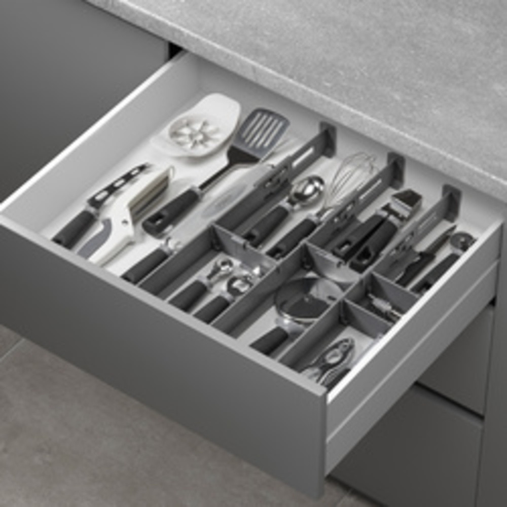 Organiseur de tiroir Multi-Fit Plus, ABS, gris