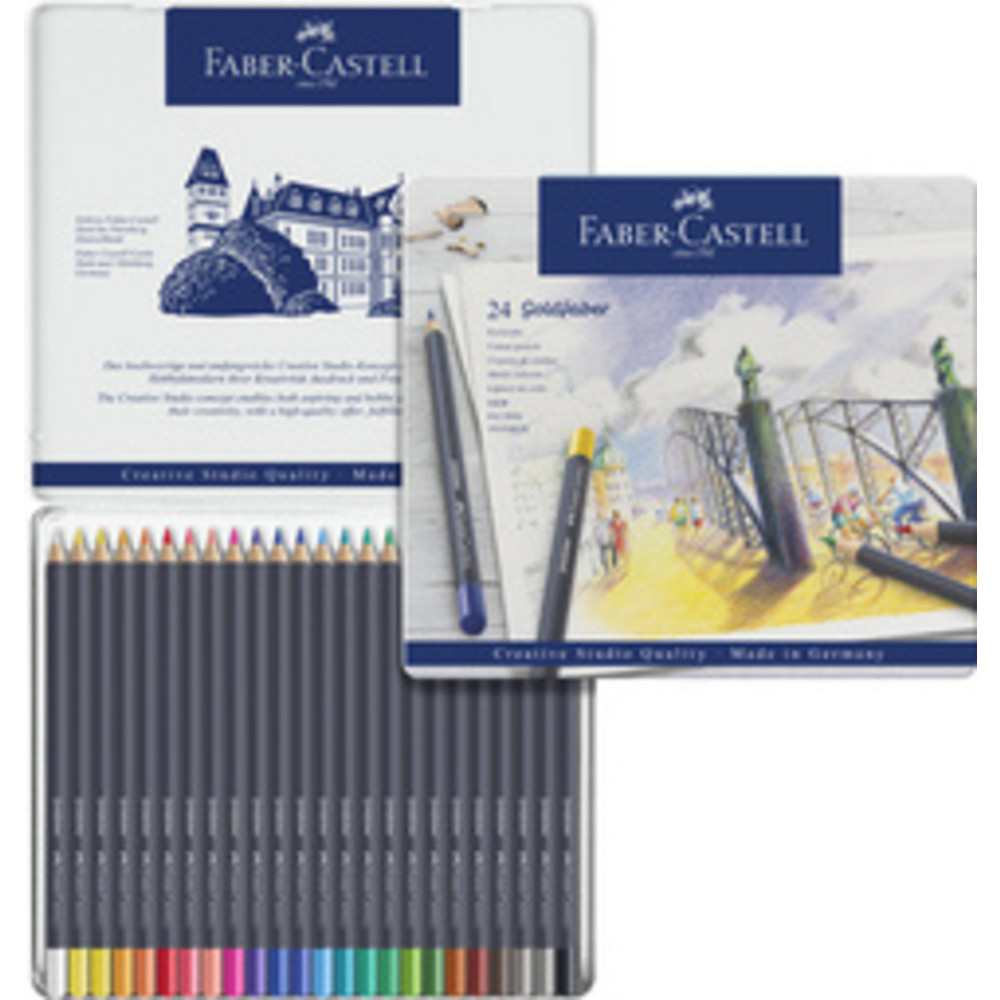 Lapis de couleur Faber Castell Goldfaber Metal 36 pièces doux - vue 2