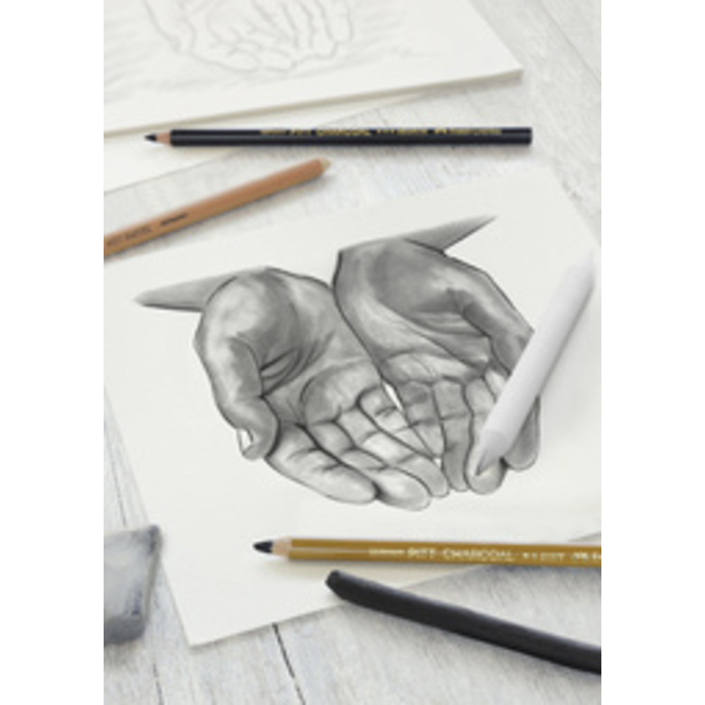 FABER CASTELL Set d'esquisse au fusain PITT 7 pièces