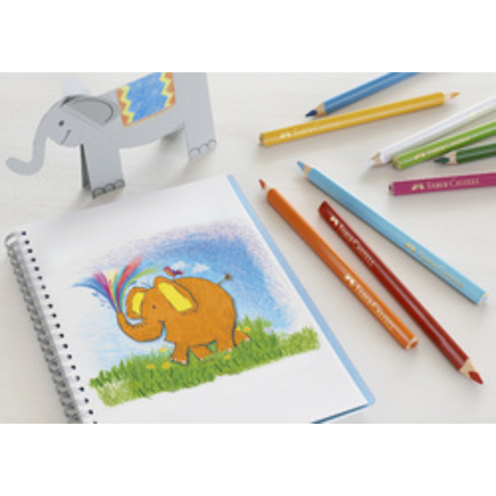 FABER-CASTELL Crayons de couleur triangulaire Jumbo, tui 24