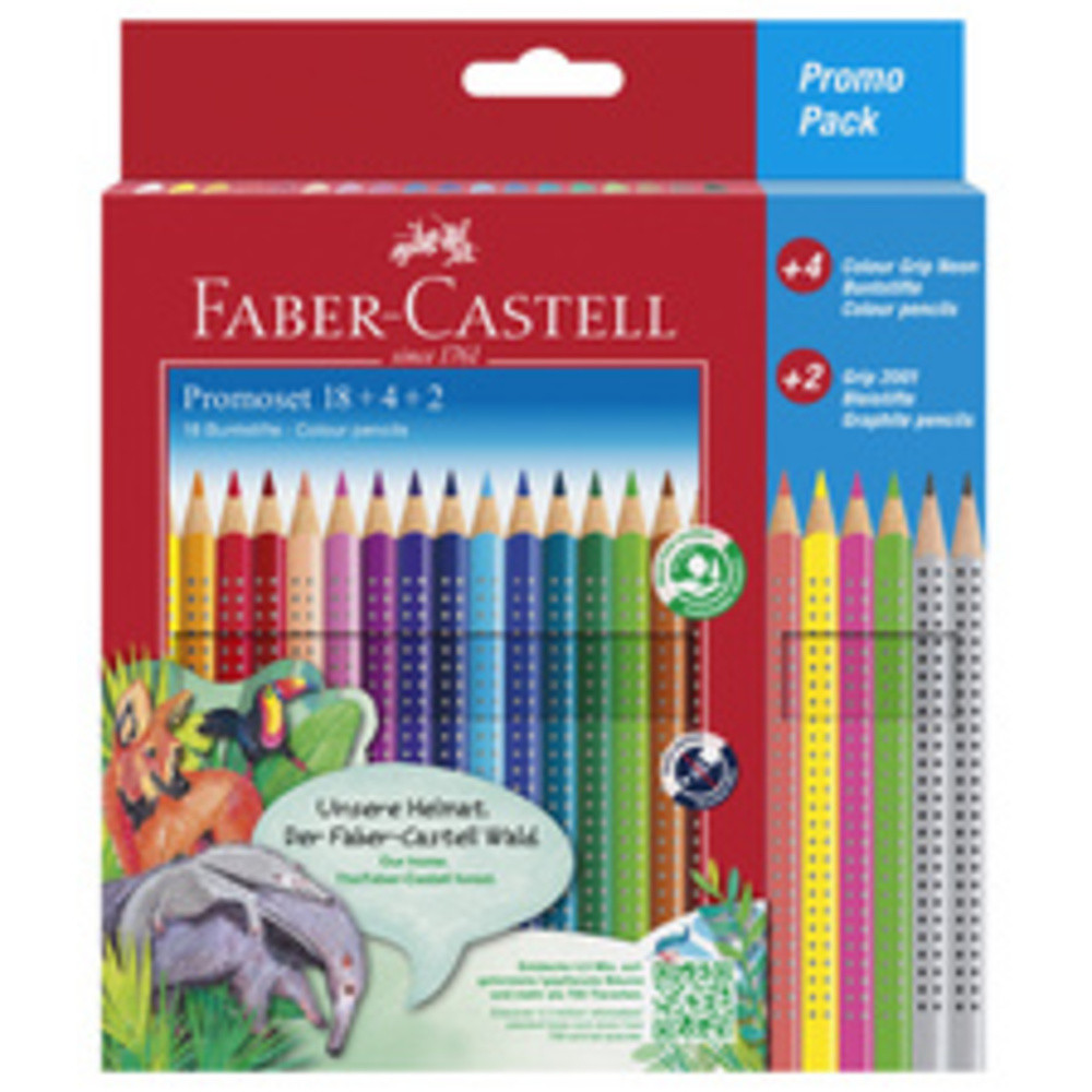 Crayon couleur triangle ColourGRIP, étui promo