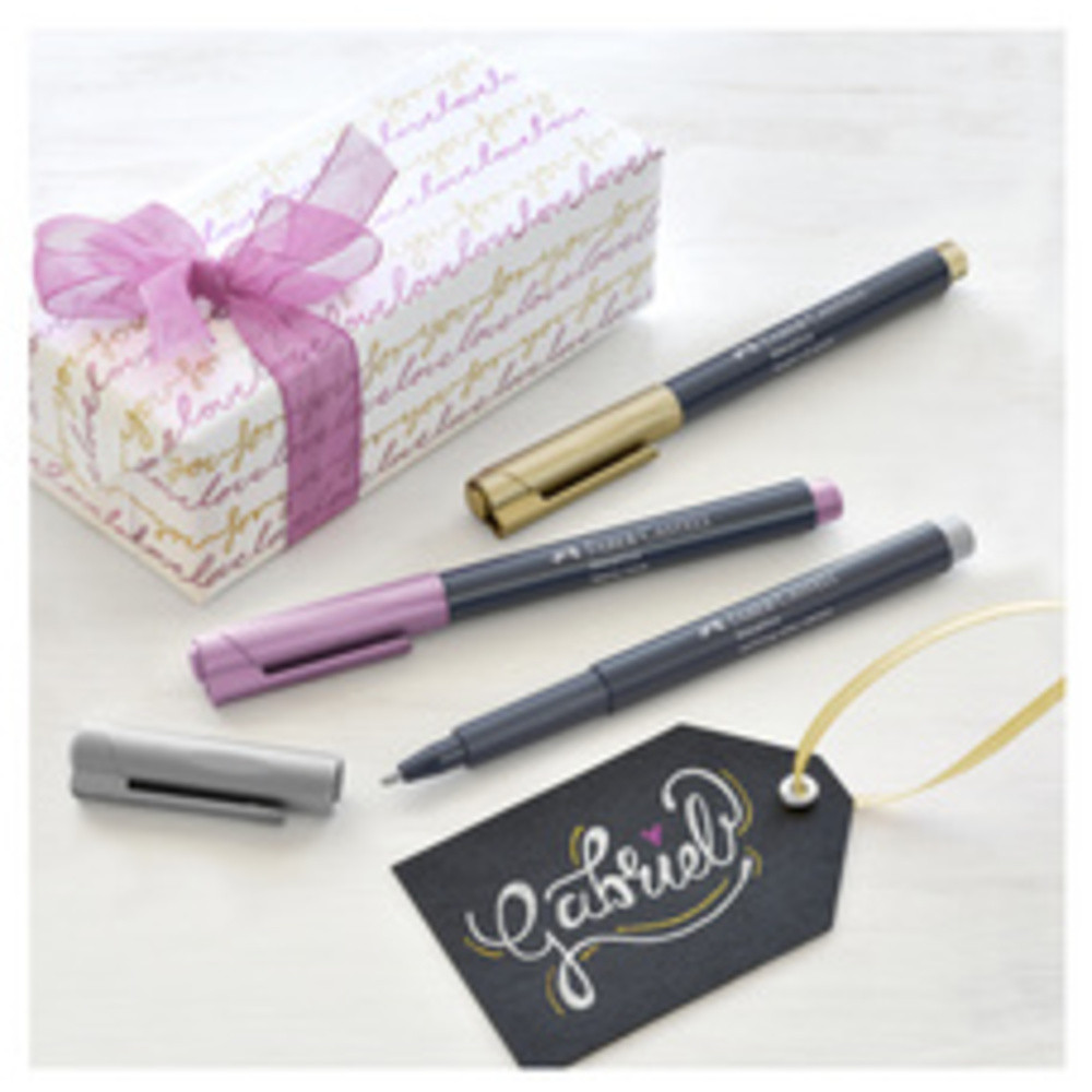 Faber Castell 160796 Lot de marqueurs métalliques Doré - vue 2