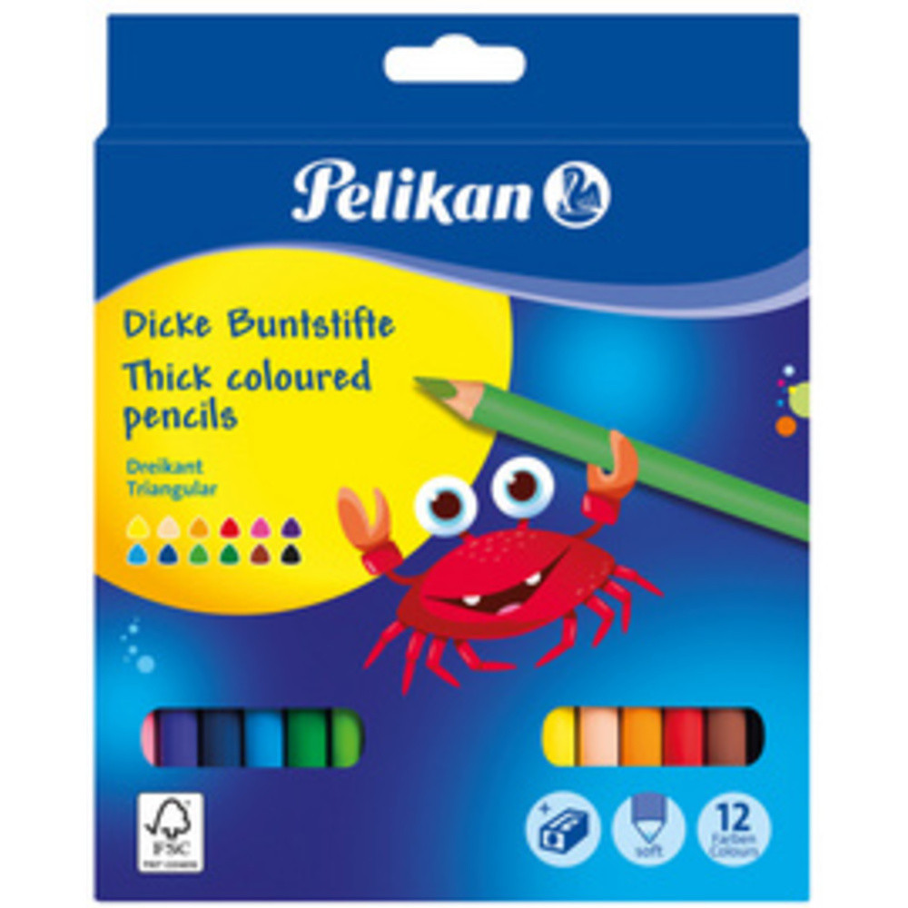 Pelikan Crayons Jumbo triangulaires 12x - vue 2