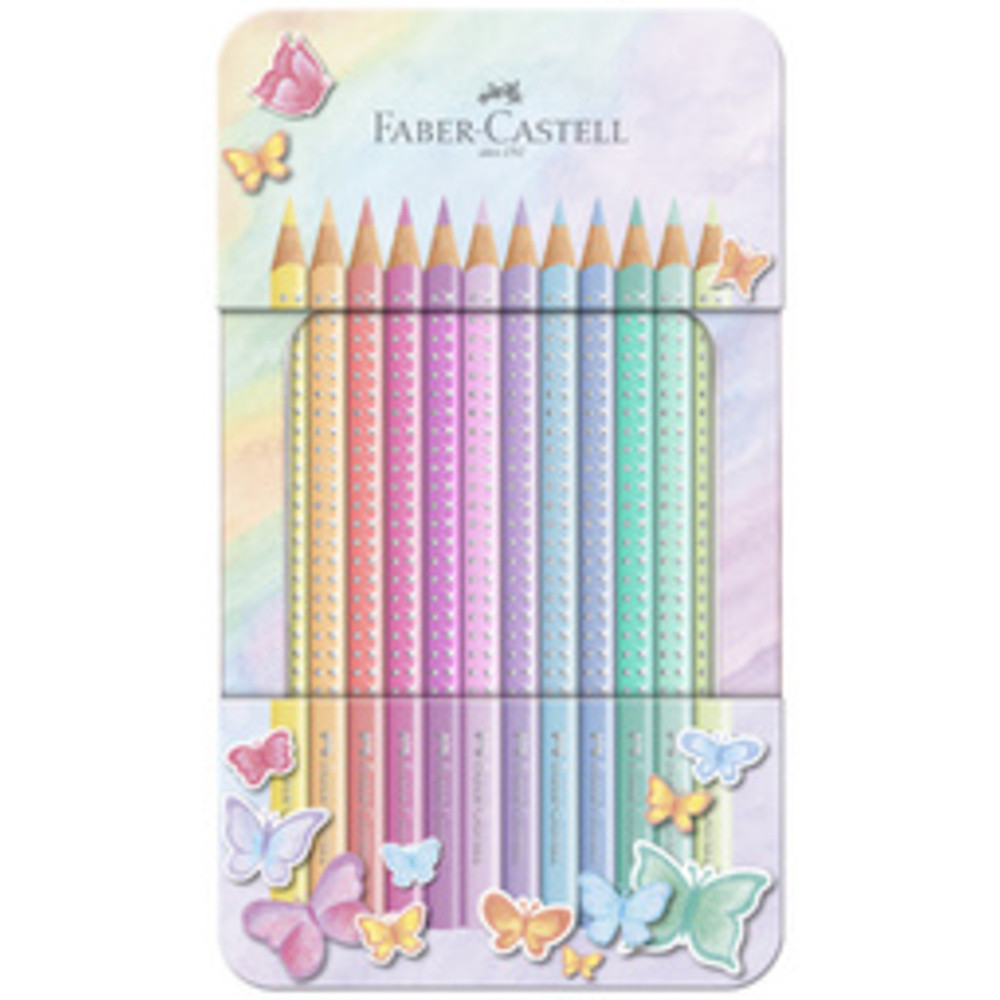 Crayon de couleur SPARKLE PASTEL, étui de 12