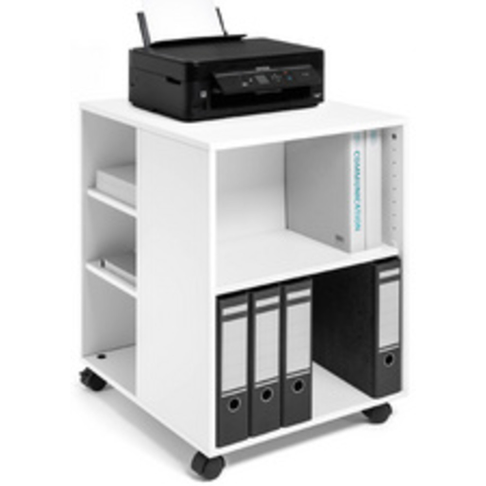 Desserte de bureau '74/59' ouvert, 6 étagères, blanc