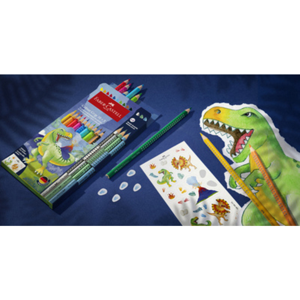 Crayon de couleur Colour GRIP Dino, 18+6