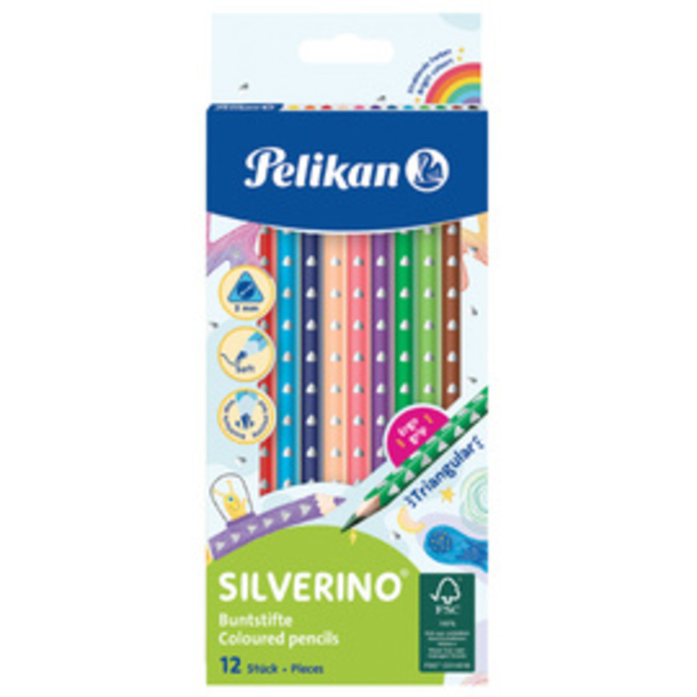 Pelikan SILVERINO Crayons de couleur 12x - vue 2