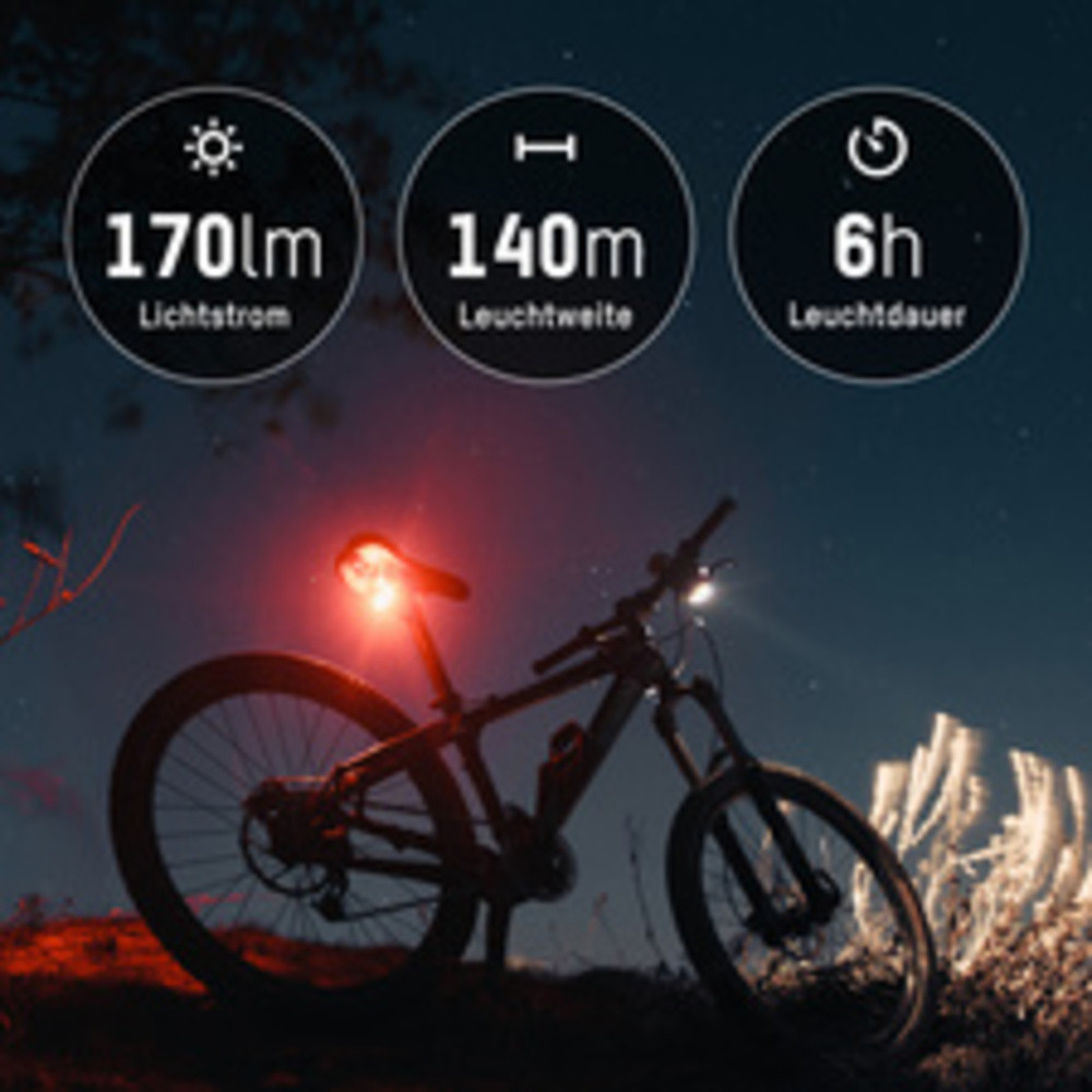 ANSMANN Set d'clairage LED pour vlo Bikelight Combo 40 Lux