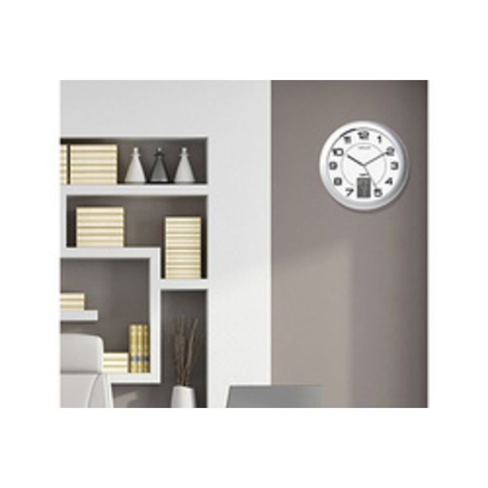 Horloge murale à quartz 'INSTINCT', argent