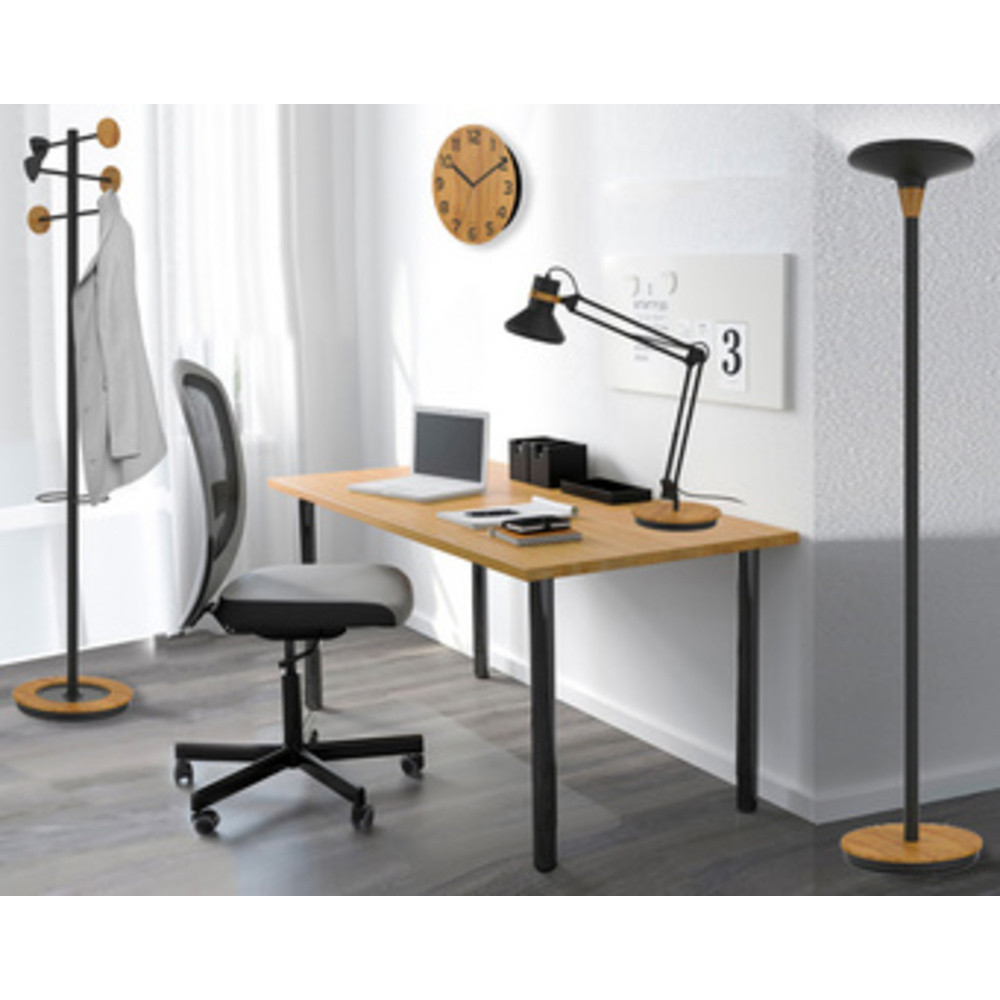 Lampe de bureau à LED BAYA BAMBOO, noir - bambou