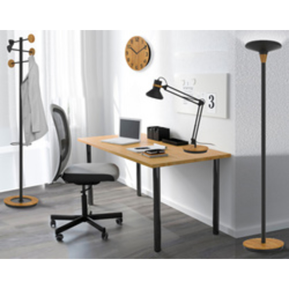 Lampadaire à LED BALY BAMBOO, dimmable, blanc-bambou