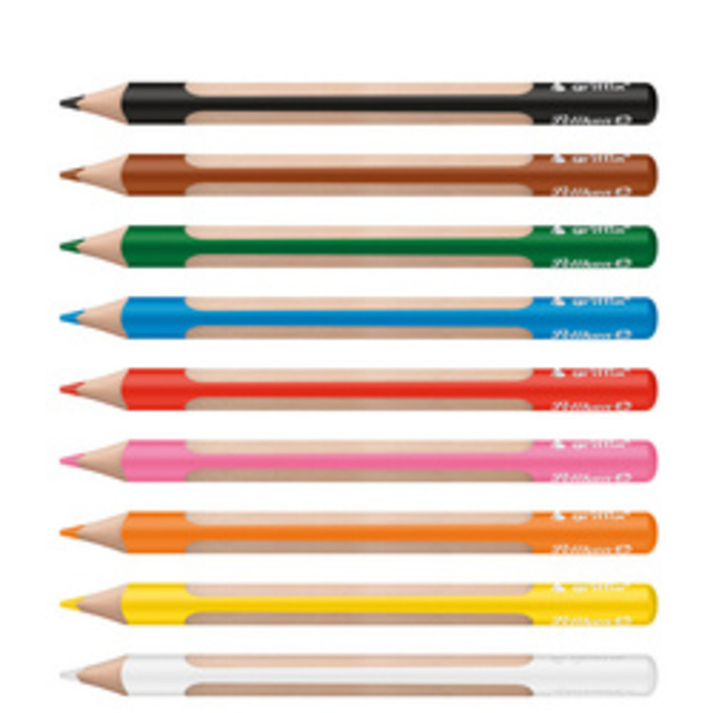 Crayon de couleur triangulaire griffix, étui de 12
