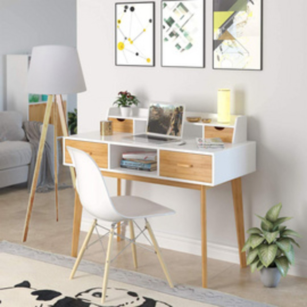 Lampadaire à LED TOOKA, hauteur 1520 mm, blanc/bambou