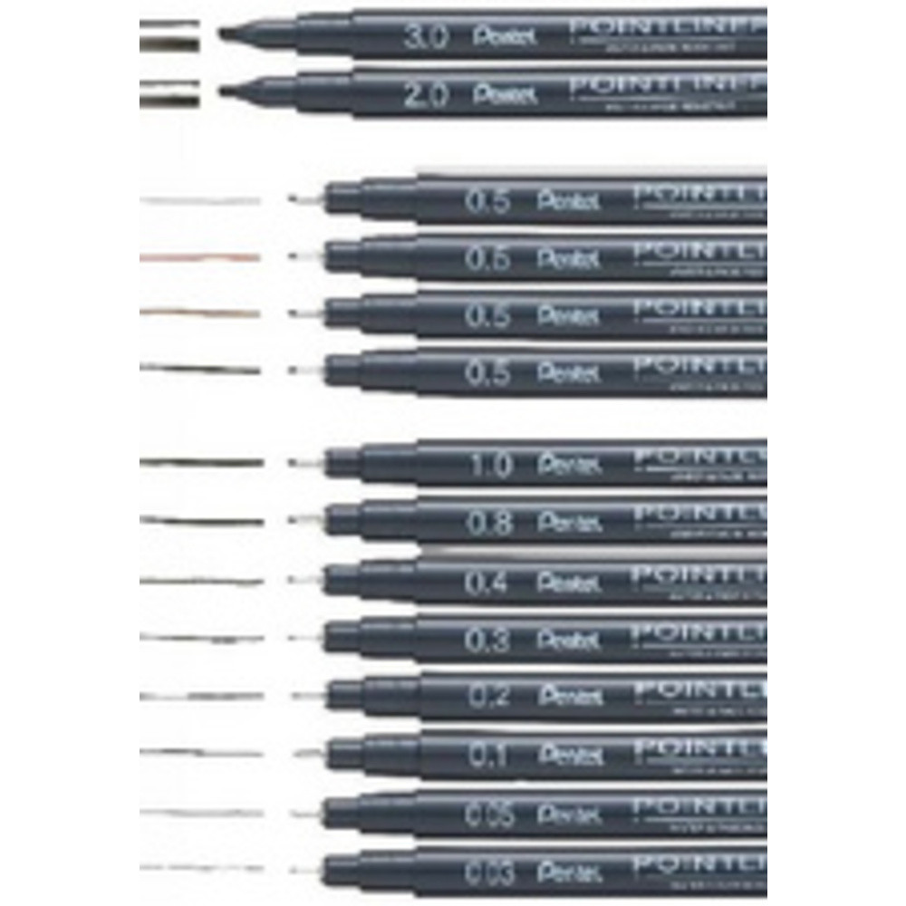 Stylo Pentel Fineliner Pigment 1x - vue 2