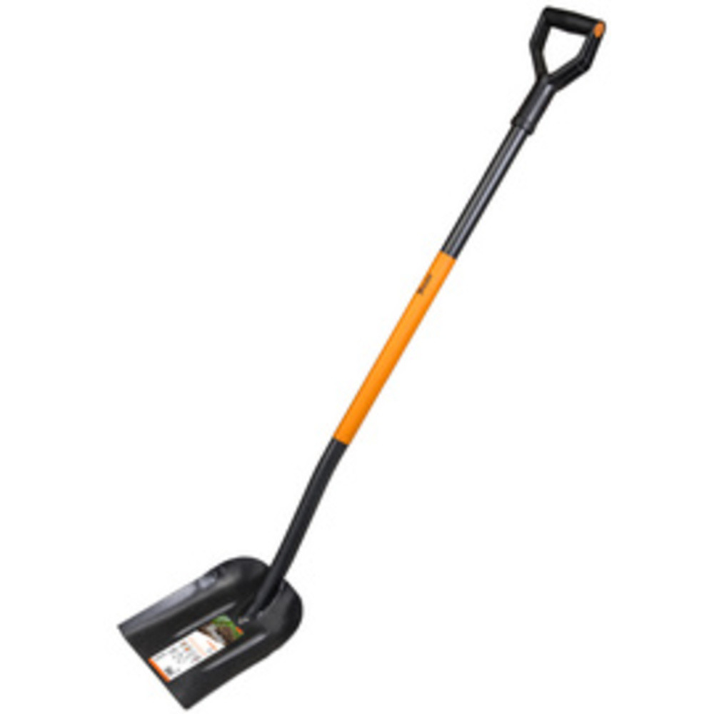 BRADAS Pelle en acier, longueur 1.250 mm, noir/orange