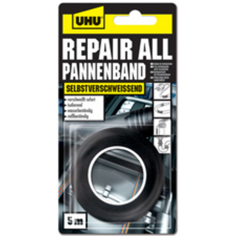 UHU ruban de rparation repair all, (l)19 mm x (L)5 m, noir